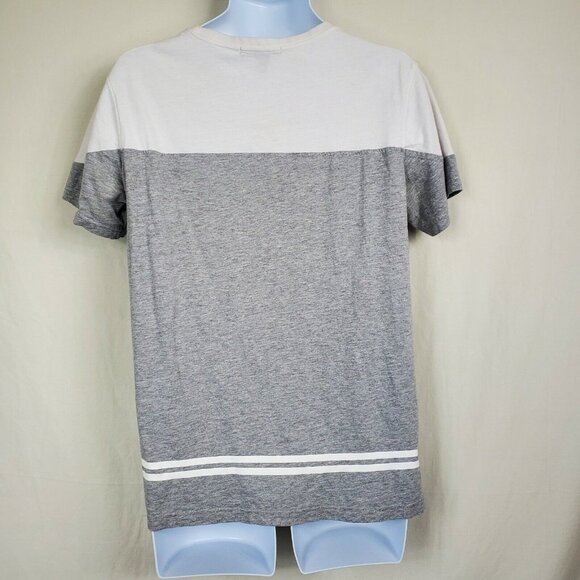 Forever 21 Mens Crew Neck Short Sleeve Tshirt White Gray Size M - Picture 6 of 12